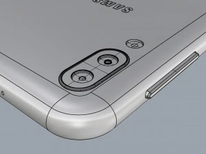 samsung galaxy m10 black 3D Model