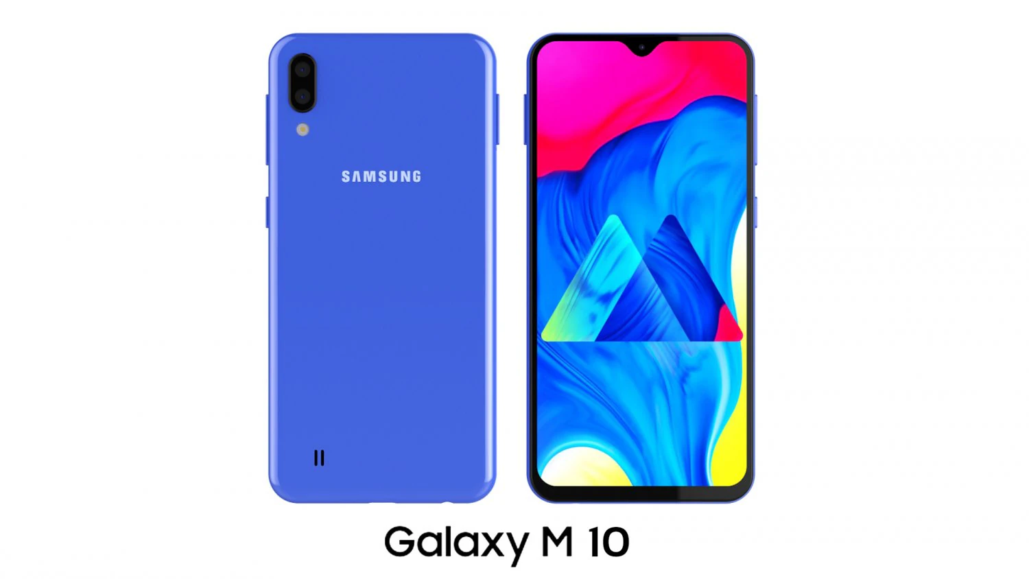 samsung galaxy m10 blue 3D Model .c4d .max .obj .3ds .fbx .stl .blend 