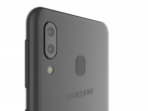 samsung galaxy m20 black 3D Model