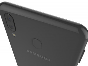 samsung galaxy m20 black 3D Model