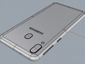 samsung galaxy m20 black 3D Model
