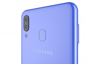 samsung galaxy m20 blue 3Dモデル