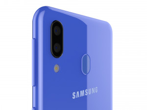 samsung galaxy m20 blue 3Dモデル