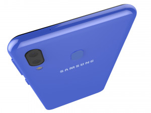 samsung galaxy m20 blue 3Dモデル