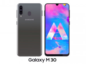 samsung galaxy m30 black 3D 모델