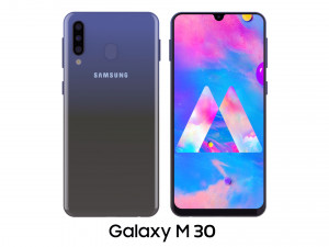 samsung galaxy m30 blue 3D Модель