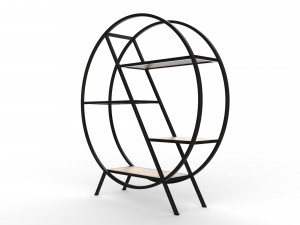 phazz metal round shelf Modelo 3D