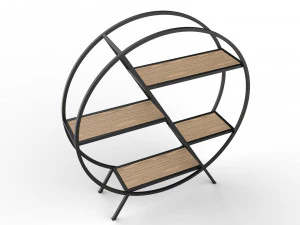 phazz metal round shelf 3D Model