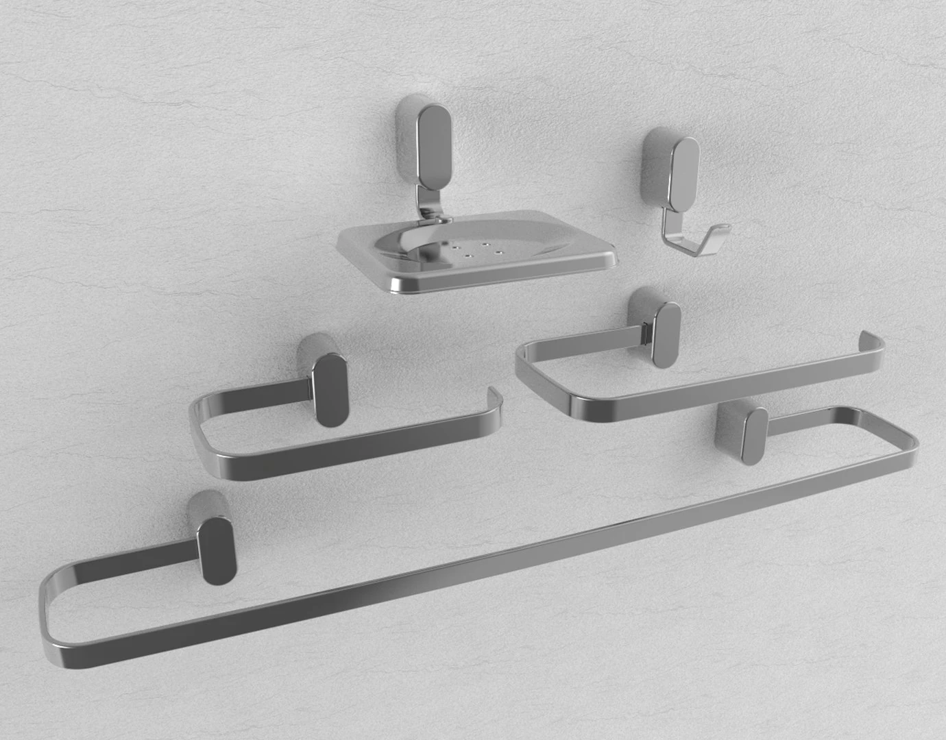 shower metals collection 01 3D Model .c4d .max .obj .3ds .fbx .stl .blend 