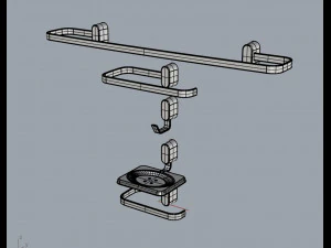 shower metals collection 01 3D Model