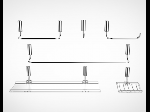shower metals collection 02 Modello 3D