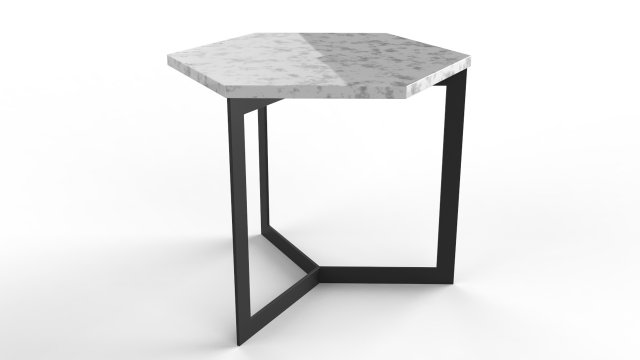 side table hex 3D Модель .c4d .max .obj .3ds .fbx .stl .blend 