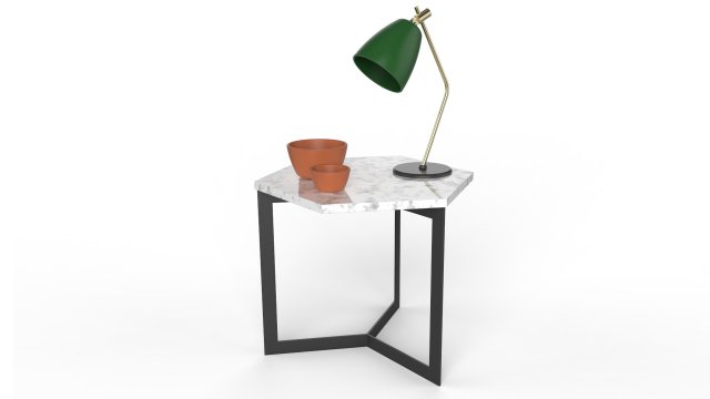 side table hex decorated 3D Модель .c4d .max .obj .3ds .fbx .stl .blend 