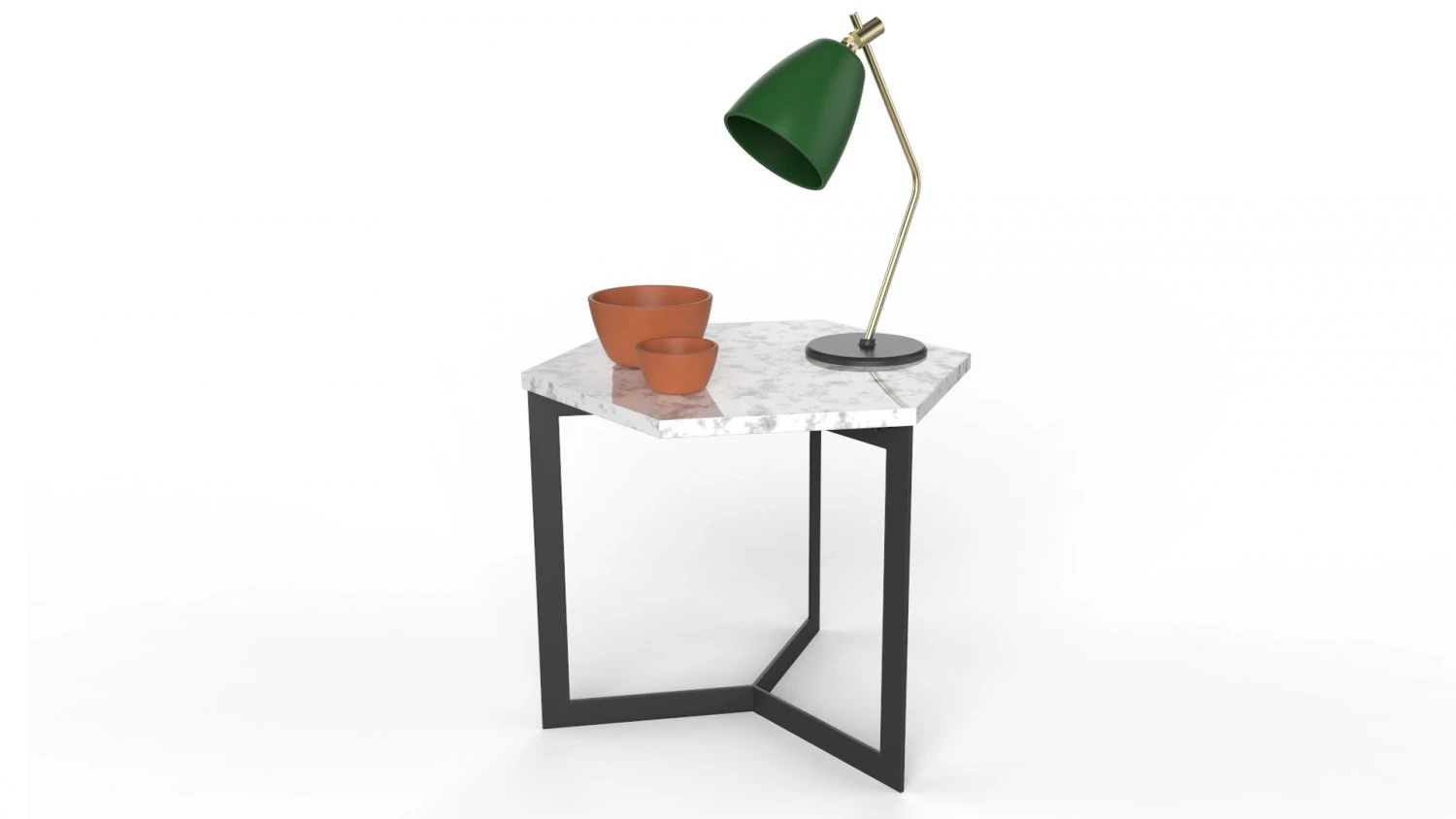 side table hex decorated 3D Model .c4d .max .obj .3ds .fbx .stl .blend 