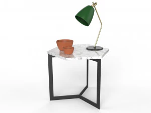 사이드 테이블 육각형 장식 3D 모델