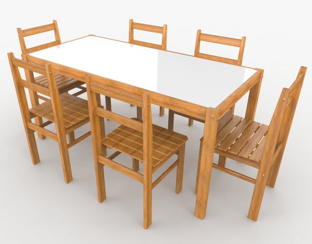 barbecue table 3D Model .c4d .max .obj .3ds .fbx .stl .blend 