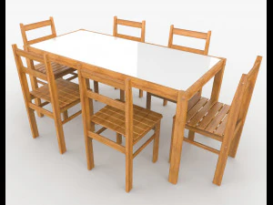 mesa de churrasco Modelo 3D