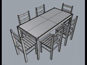 barbecue table 3D Model