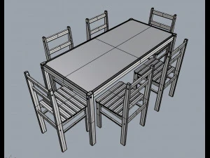 barbecue table 3D Model