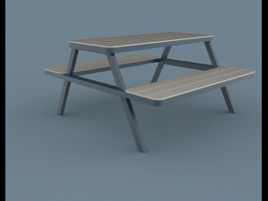 thada garden pic nic table 3D 模型