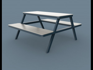 thada garden pic nic table 3D 模型