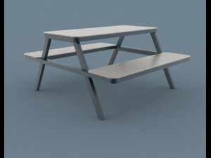 thada garden pic nic table 3D 模型