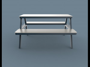 thada garden pic nic table 3D 模型