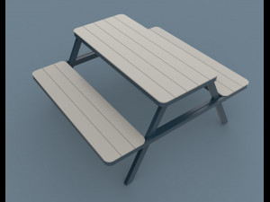 thada garden pic nic table 3D 模型