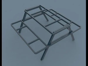 thada garden pic nic table 3D Model