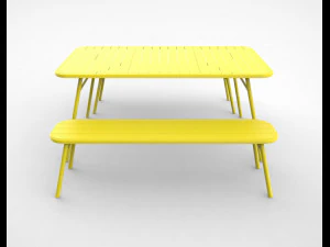 tice garden dining bench 3D Model