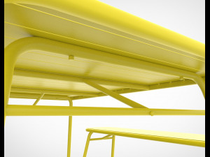 tice garden dining bench Modèle 3D