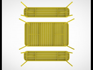 tice garden dining bench Modèle 3D