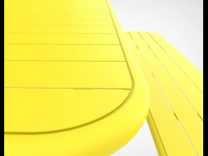 tice garden dining bench 3D Model