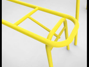 tice garden dining bench 3D Model