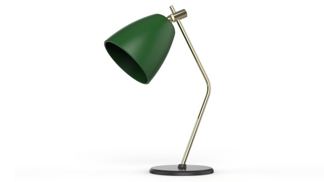 table lamp green and gold 3D Model .c4d .max .obj .3ds .fbx .stl .blend 