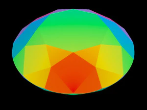 diamond round 11mm ideal cut 3D Model