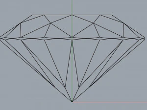 diamond round 11mm ideal cut 3D Model