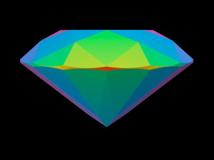 diamond round ideal cut different sizes Model 3D