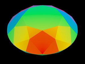 diamond round ideal cut different sizes Model 3D