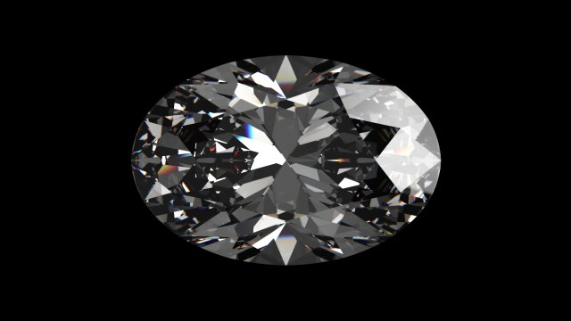 diamond oval 3D Модель .c4d .max .obj .3ds .fbx .stl .blend 