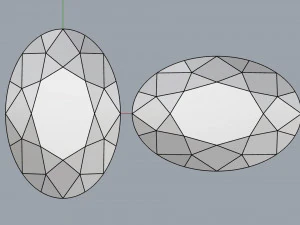 diamond oval 3D Model