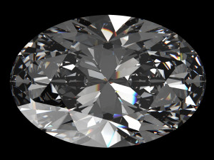 diamond oval different sizes 3D Model