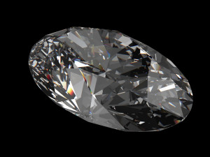 diamond oval different sizes 3D Model