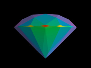 diamond oval different sizes 3D Model