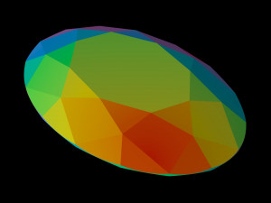 diamond oval different sizes 3D Model