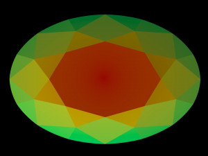 diamond oval different sizes 3D Model