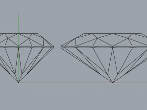 diamond oval different sizes 3D Model