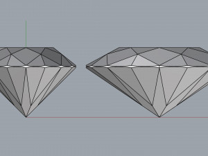 diamond oval different sizes 3D Model
