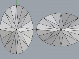 diamond oval different sizes 3D Model