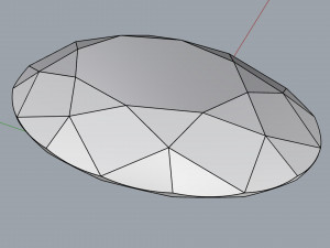 diamond oval different sizes 3D Model